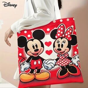 NEW: Disney Red Mickey and Minnie Romantic Tote